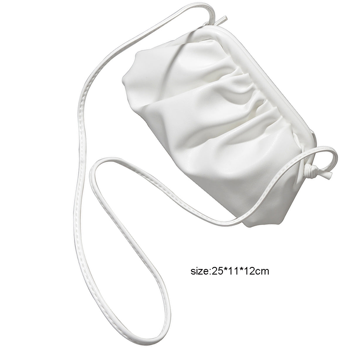 Black White PU Leather Clutch Handbag Shoulder Crossbody Bag Fashion