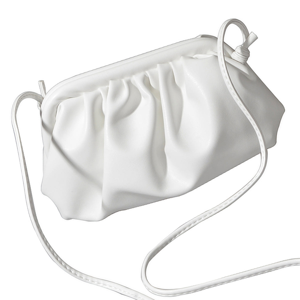 Black White PU Leather Clutch Handbag Shoulder Crossbody Bag Fashion