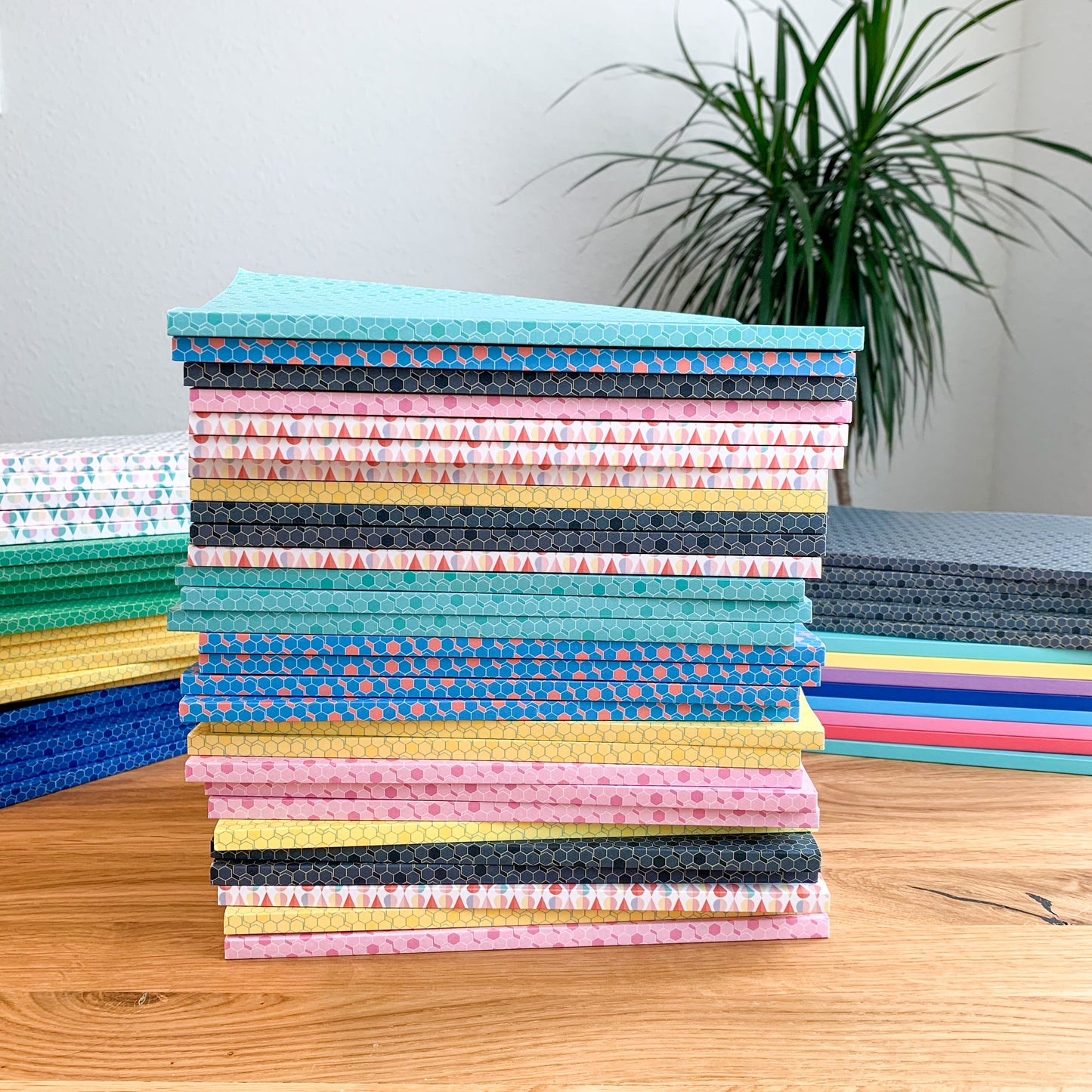 Dotted notebook, 108 page, soft touch cover, A4/A5/A5 pad, 24 color